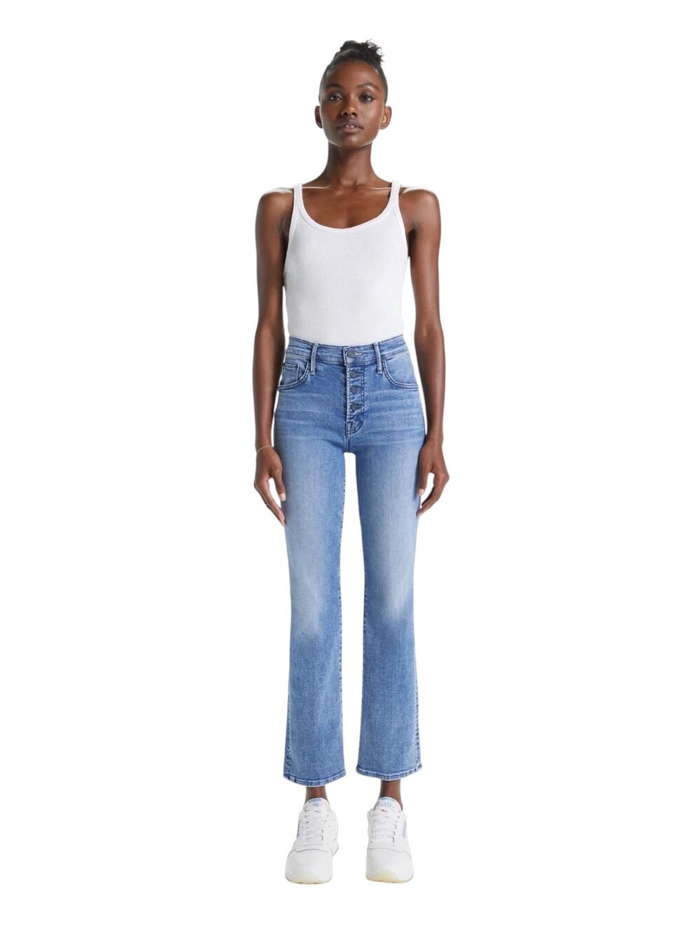 MOTHER The Pixie Insider Ankle Jeans 27 Group Bathing Light Wash